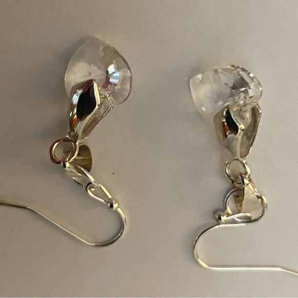 Genuine Swarovski Crystal Heart earrings HTE-4 NEW - Picture 3 of 3